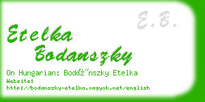 etelka bodanszky business card